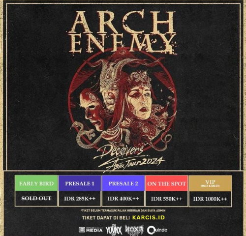 Karcis.id Jual Tiket Arch Enemy Live in Jakarta 2024